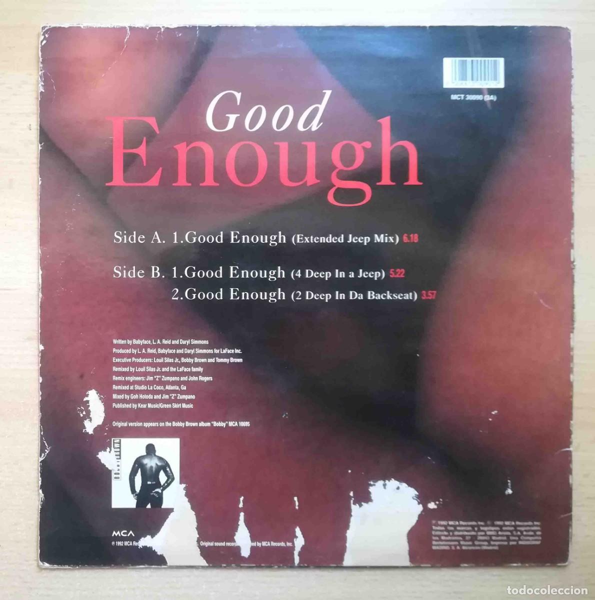 Discos de vinilo: Maxi Bobby Btrown - Good Enough - Foto 2