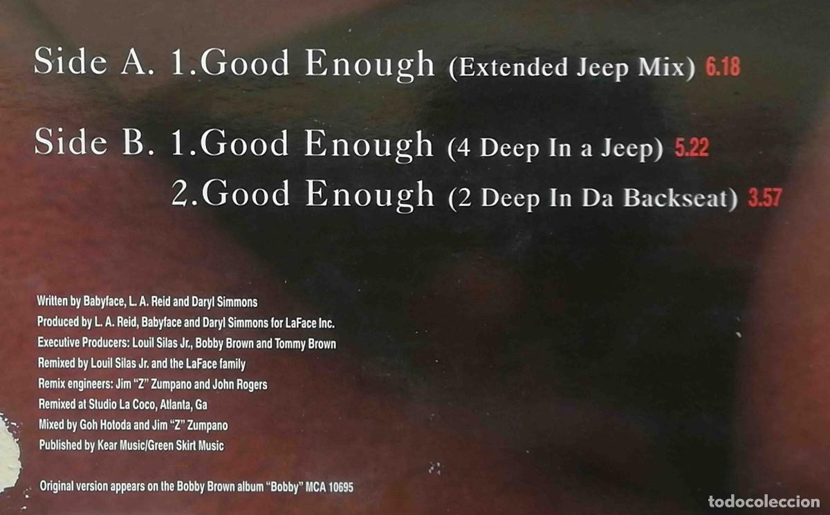 Discos de vinilo: Maxi Bobby Btrown - Good Enough - Foto 3
