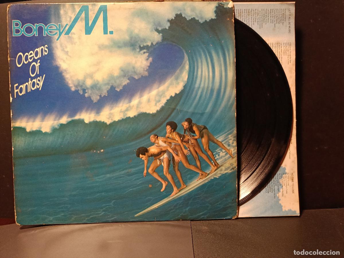 Discos de vinilo: BONEY M - OCEANS OF FANTASY ..LP DE CARPETA ABIERTA - 1979..1&ordf; ED. SE ABRE A UN POSTER. pepeto