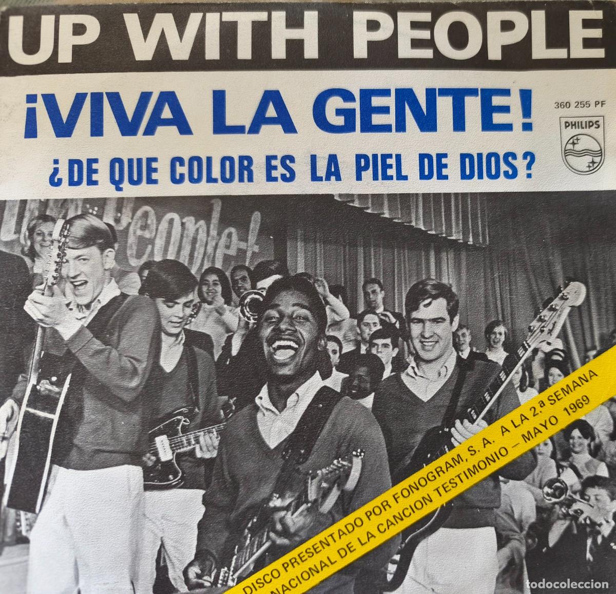 Discos de vinilo: &rdquo;Up with People&rdquo; / &rdquo;&iexcl;Viva la Gente!&rdquo; - Foto 1