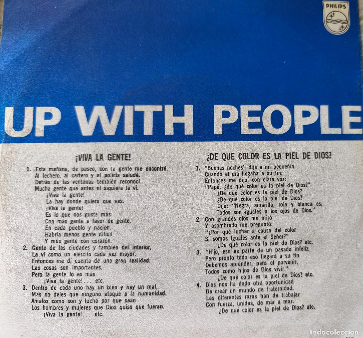Discos de vinilo: &rdquo;Up with People&rdquo; / &rdquo;&iexcl;Viva la Gente!&rdquo; - Foto 2