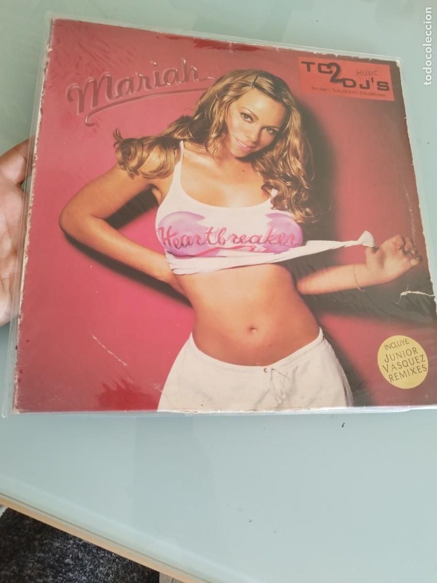 Vinyl records: Mariah &ndash; Heartbreaker. Vinilo Maxi Single. Estado VG, ver fotos. Carpeta da&ntilde;ada.