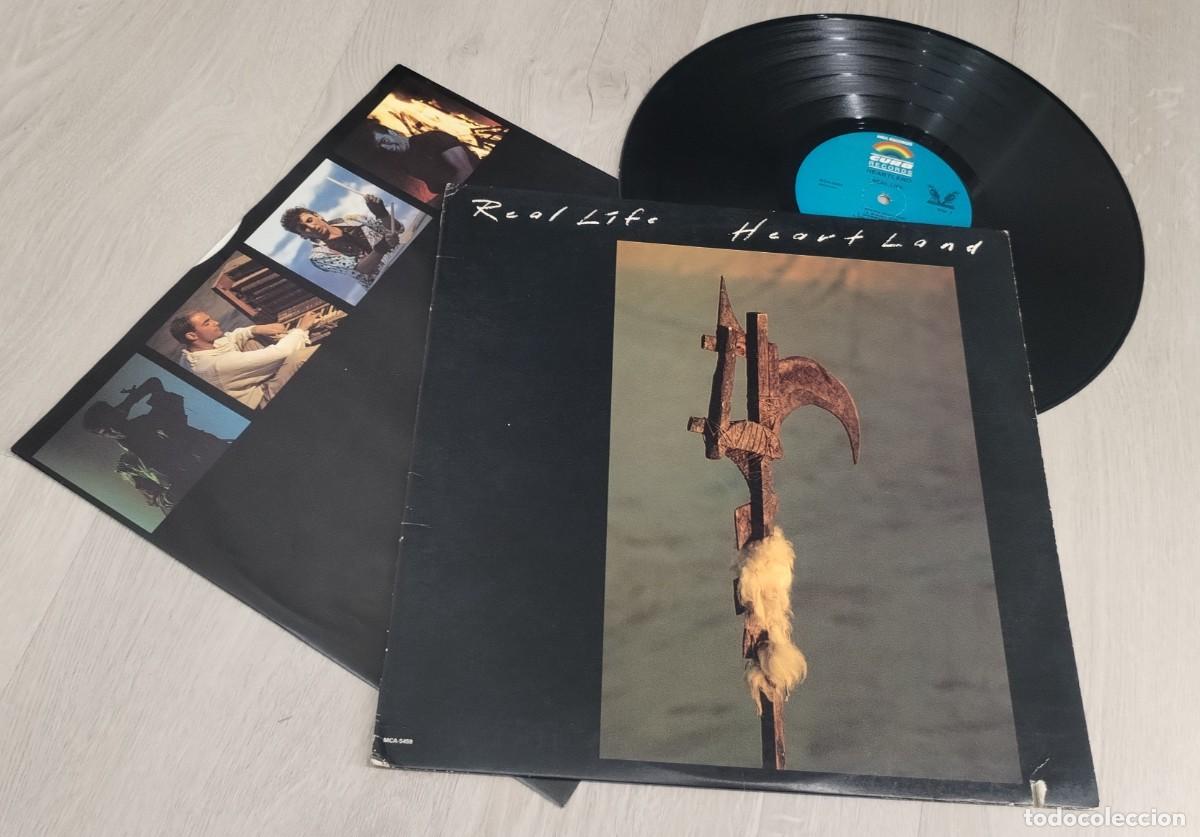 Discos de vinilo: REAL LIFE - HEART LAND ..LP DE 1983 - MCA .. CON LETRAS .EDICION .U.S.A . ICLUY..SEND ME AN ANGEL