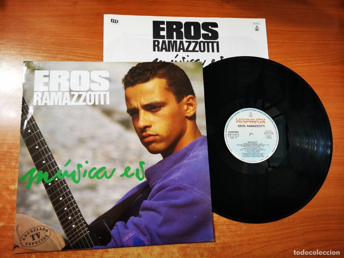 Discos de vinilo: EROS RAMAZZOTTI Musica es CANTADO EN ESPA&Ntilde;OL 12&rdquo; LP VINILO A&Ntilde;O 1988 ESPA&Ntilde;A ENCARTE 7 TEMAS
