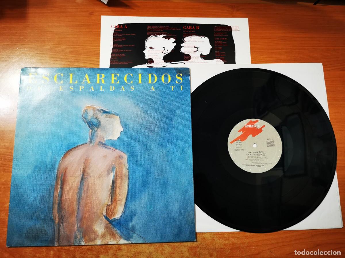 Discos de vinilo: ESCLARECIDOS De espaldas a ti 12&rdquo; LP VINILO A&Ntilde;O 1989 CON ENCARTE MOVIDA CRISTINA LLISO 11 TEMAS