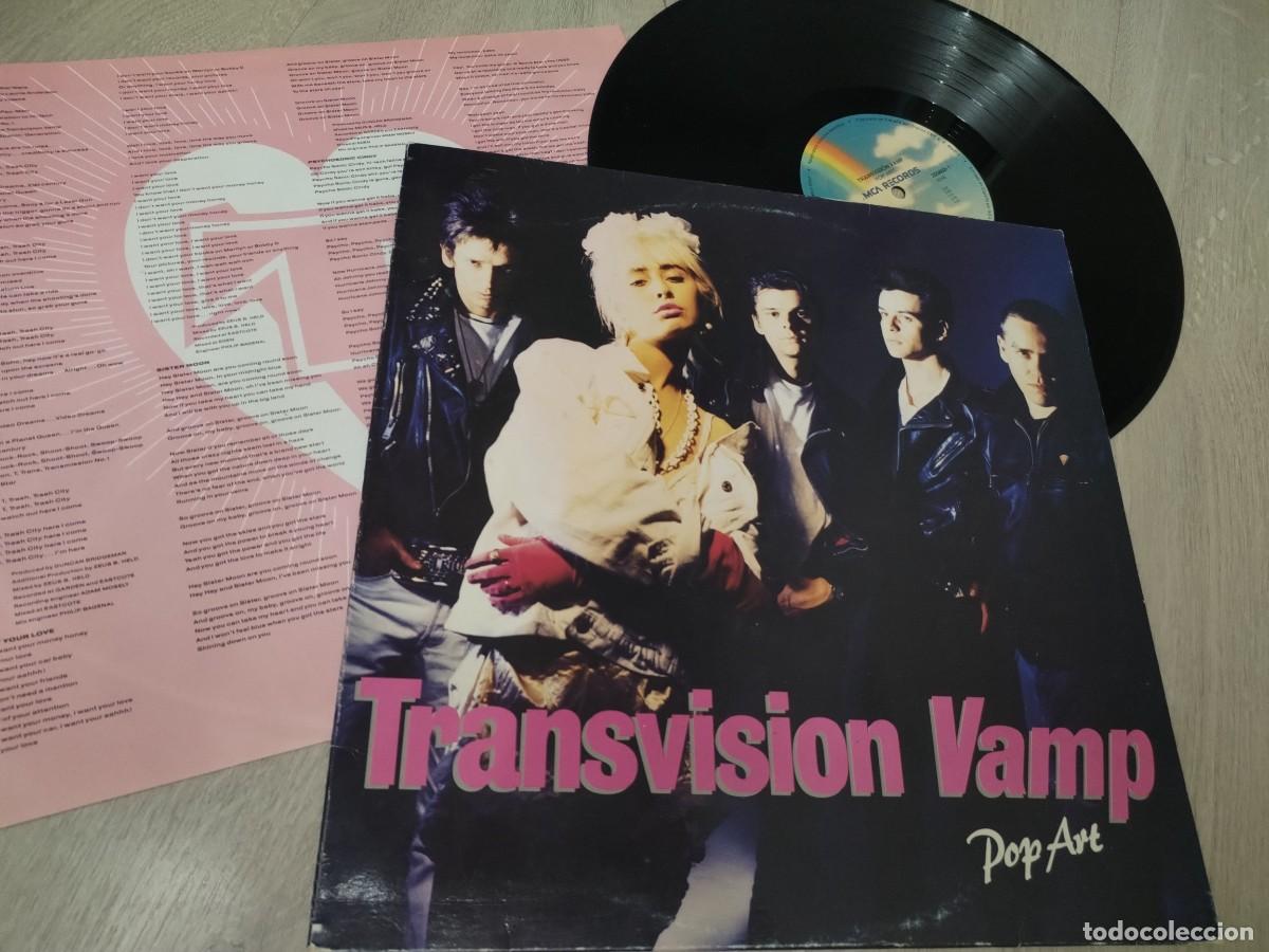 Discos de vinilo: TRANSVISION VAMP - POP ART ..LP DE MCA RECORDS - 1988 - CON LETRAS ..EDICION ESPA&Ntilde;OLA