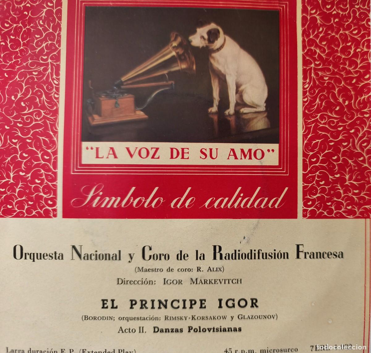 Discos de vinilo: La voz de su amo: Borodin &ndash; El Pr&iacute;ncipe Igor: Danzas Polovtsianas
