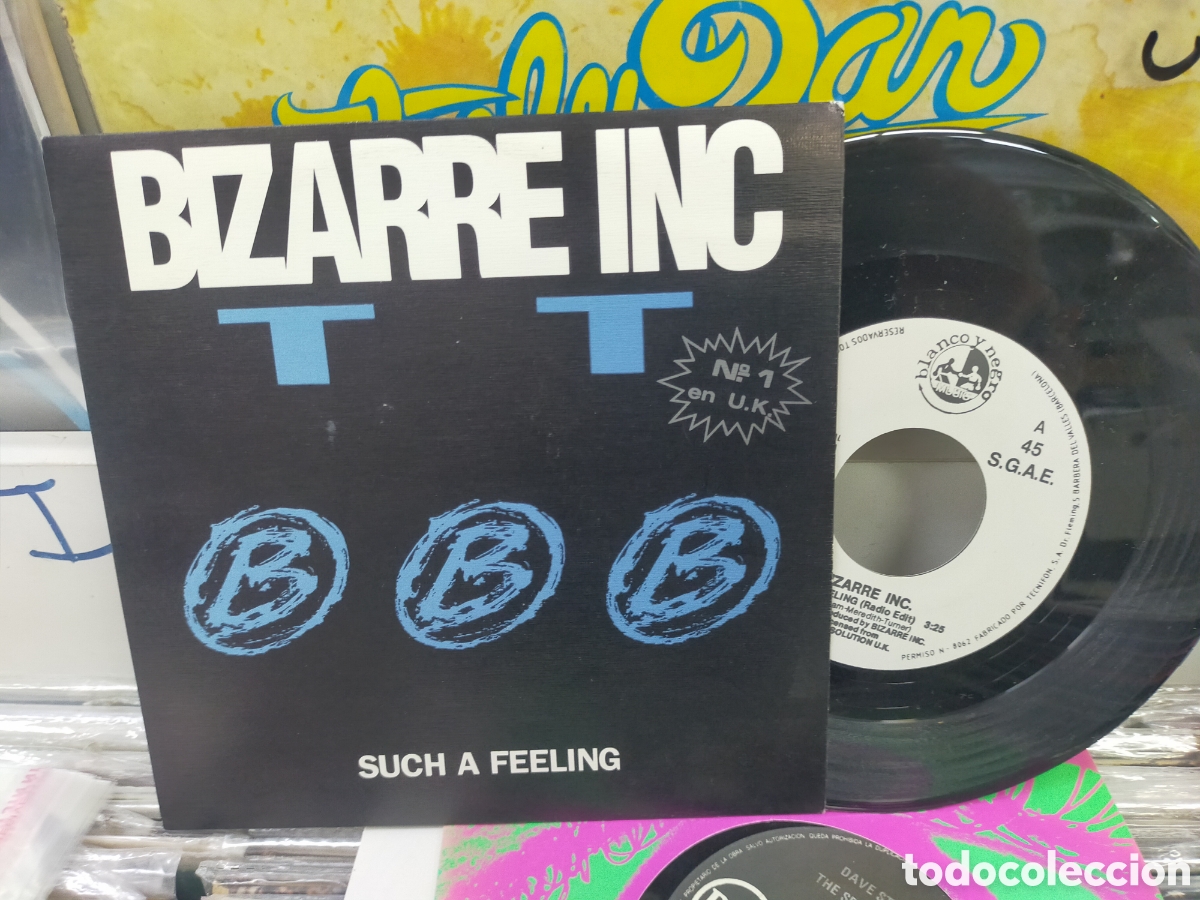 Discos de vinilo: Bizarre inc. Single promocional such a feeling Espa&ntilde;a 1991
