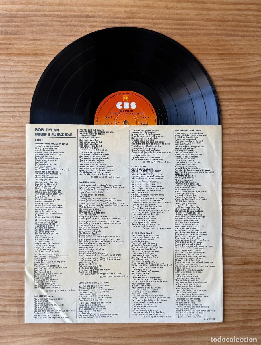 Discos de vinilo: Bob Dylan - Bringing it all back home. Spain 1972 - Foto 2