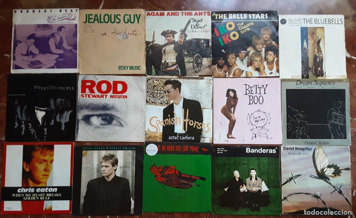 Discos de vinilo: Lote de 30 singles pop rock internacional a&ntilde;os 80