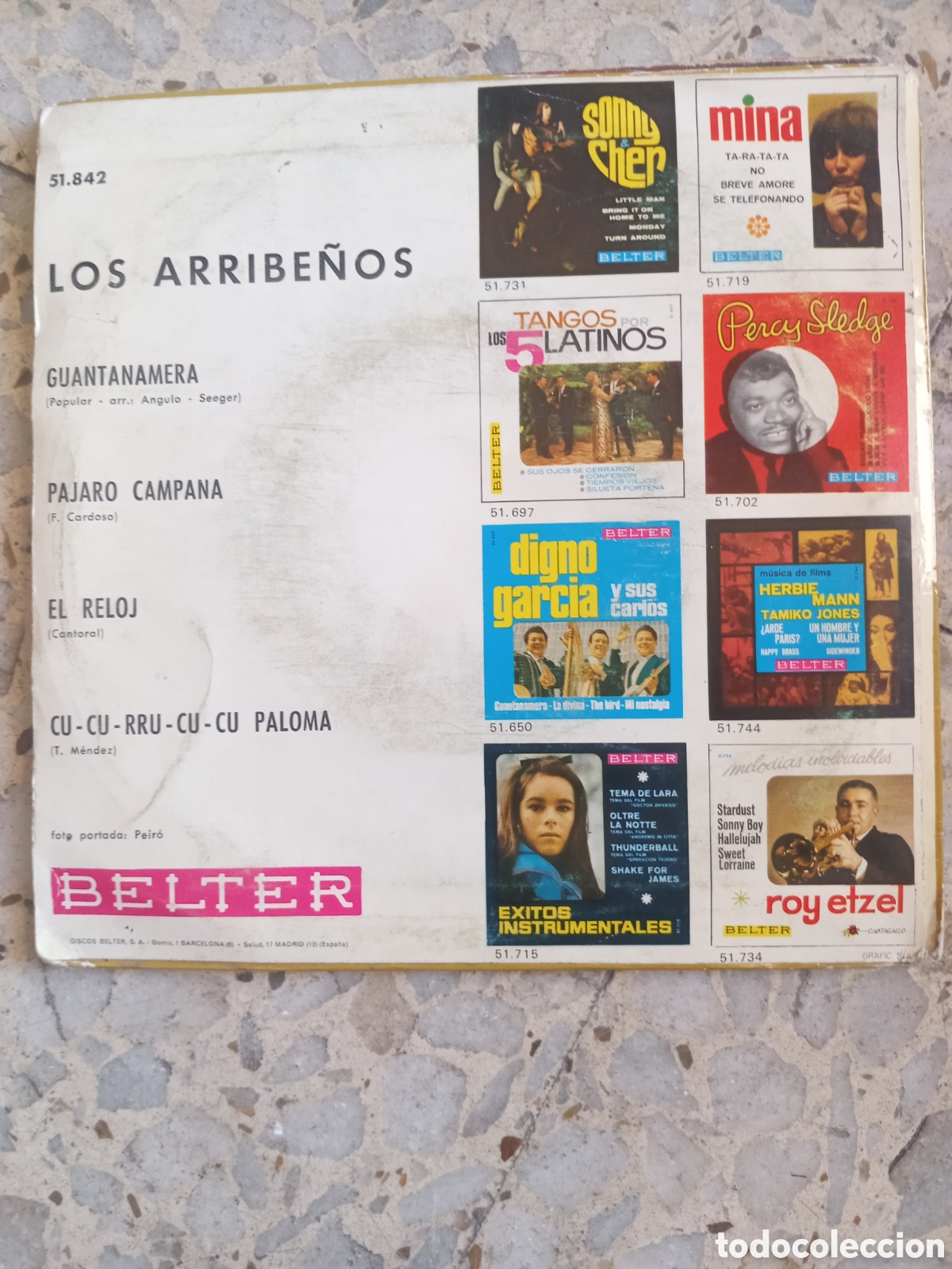 Discos de vinilo: EP LOS ARRIBE&Ntilde;OS GUANTANAMERA 1967 - Foto 2