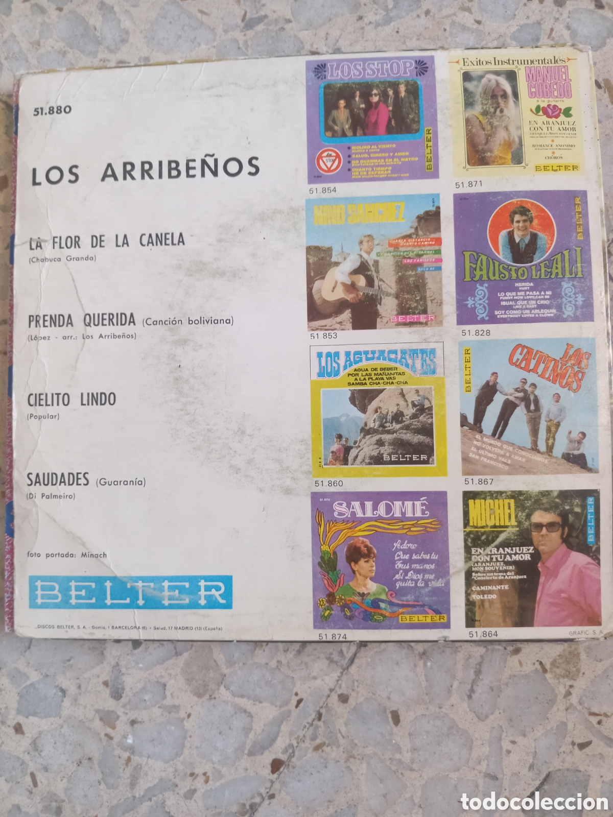 Discos de vinilo: EP LOS ARRIBE&Ntilde;OS PRENDA QUERIDA 1968 - Foto 2