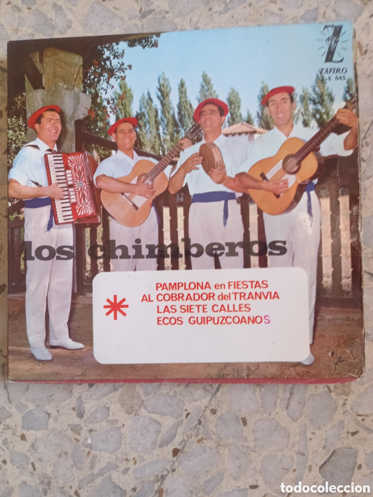 Discos de vinilo: EP LOS CHIMBEROS PAMPLONA EN FIESTAS LAS SIETE CALLES 1965