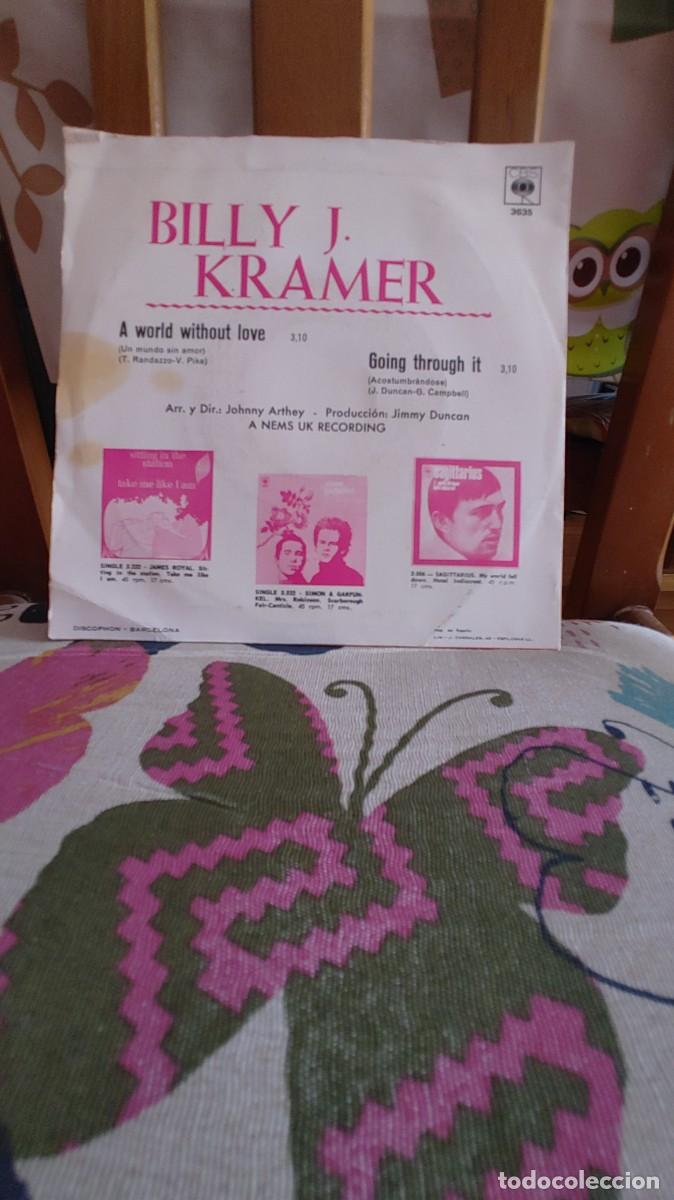 Discos de vinilo: BILLY J. KRAMER-SINGLE A WORLD WITHOUT LOVE - Foto 2