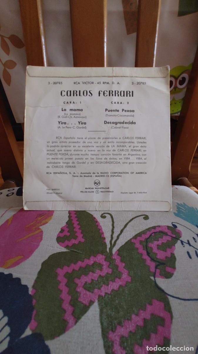 Discos de vinilo: CARLOS FERRARI-EP LA MAMA +3 - Foto 2