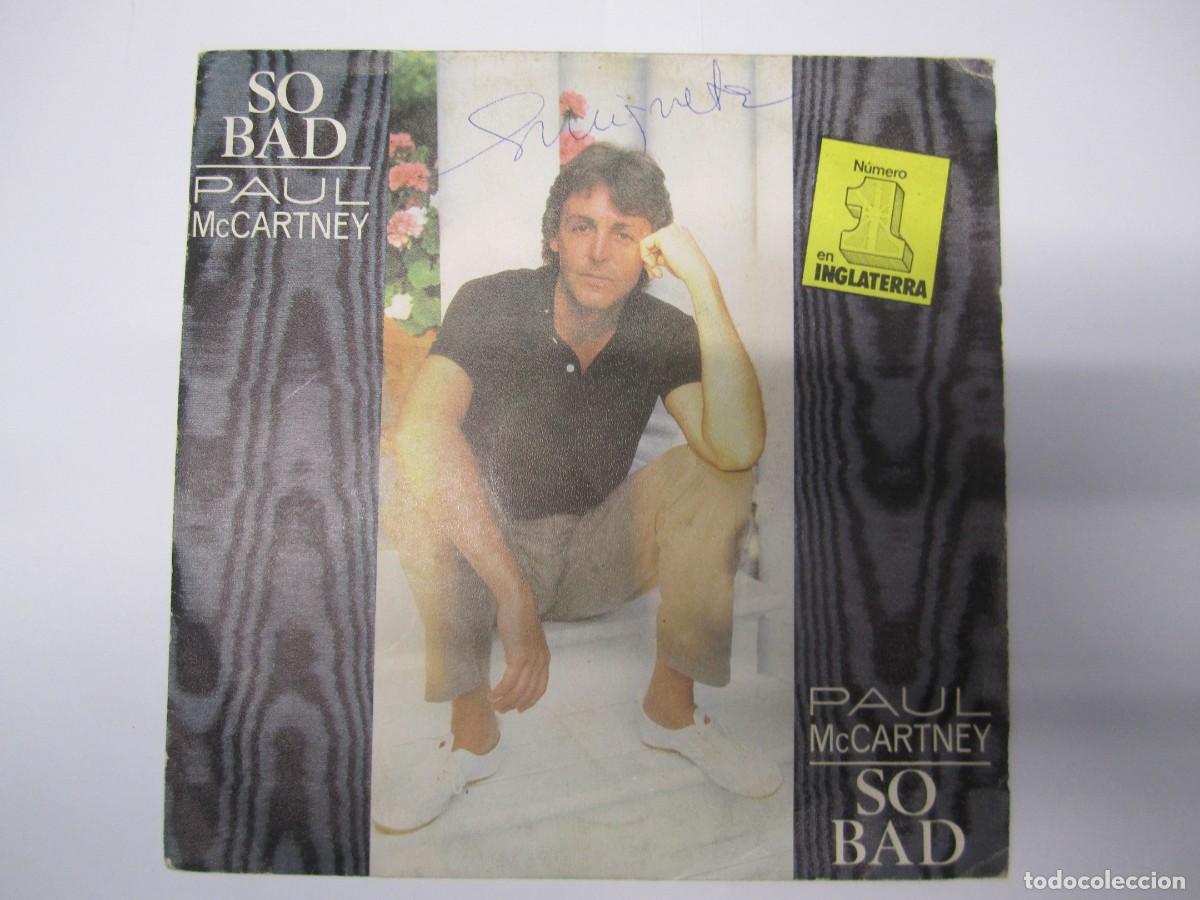 Discos de vinilo: disco vinilo single paul mc cartney so bad