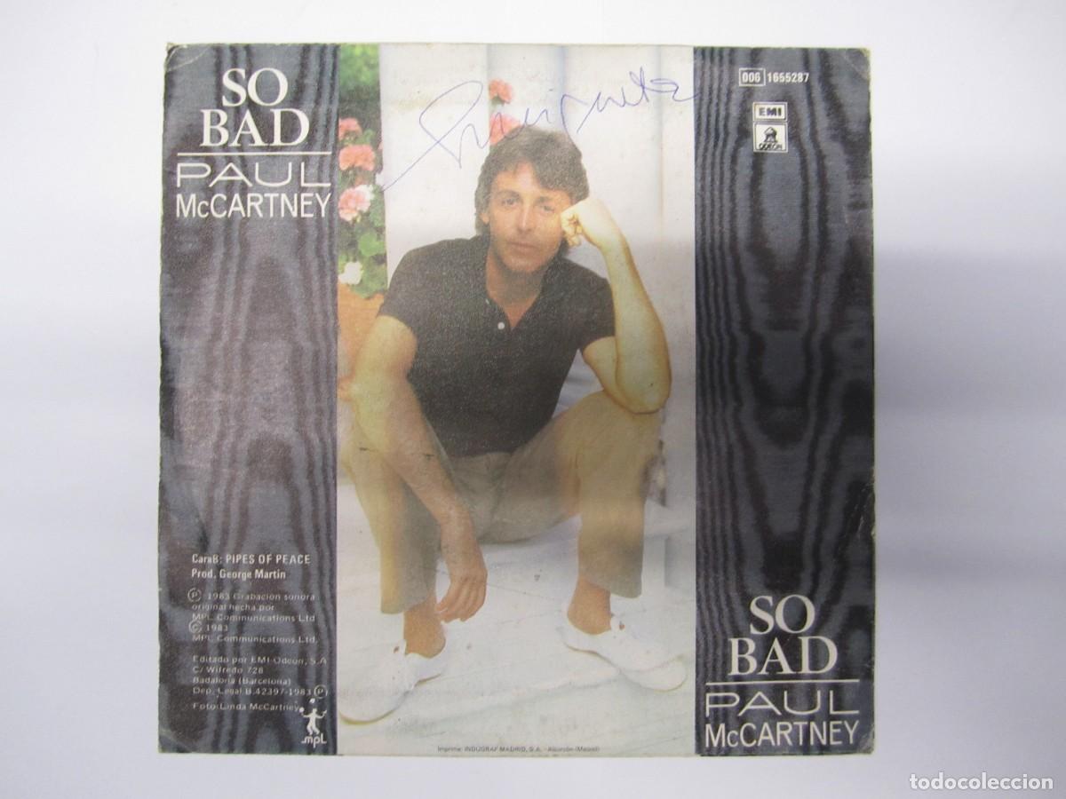 Discos de vinilo: disco vinilo single paul mc cartney so bad - Foto 3