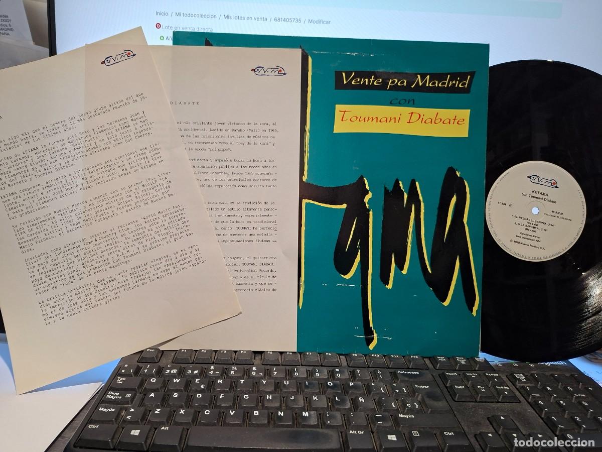 Discos de vinilo: KETAMA CON TOUMANI DIABATE - VENTE PA MADRID - MAXI SINGLE PROMOCIONAL COMPLETO - SER-1