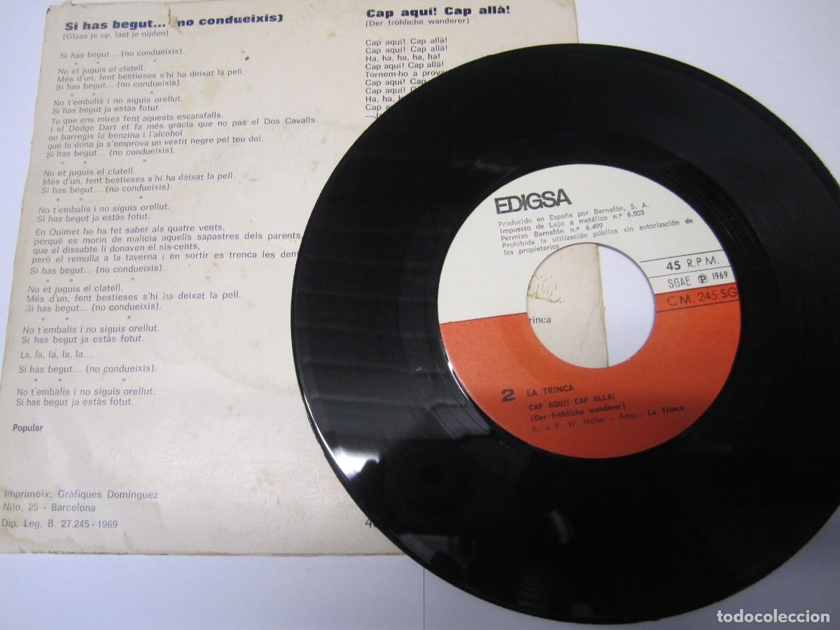 Discos de vinilo: disco vinilo single la trinca si has begut - Foto 2