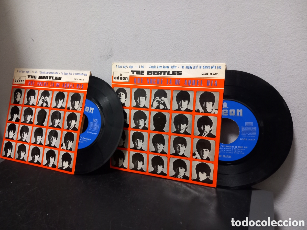 Discos de vinilo: ANTIGUO EP THE BEATLES QUE NOCHE LA DE AQUEL DIA ORIGINAL LOTE DE 2