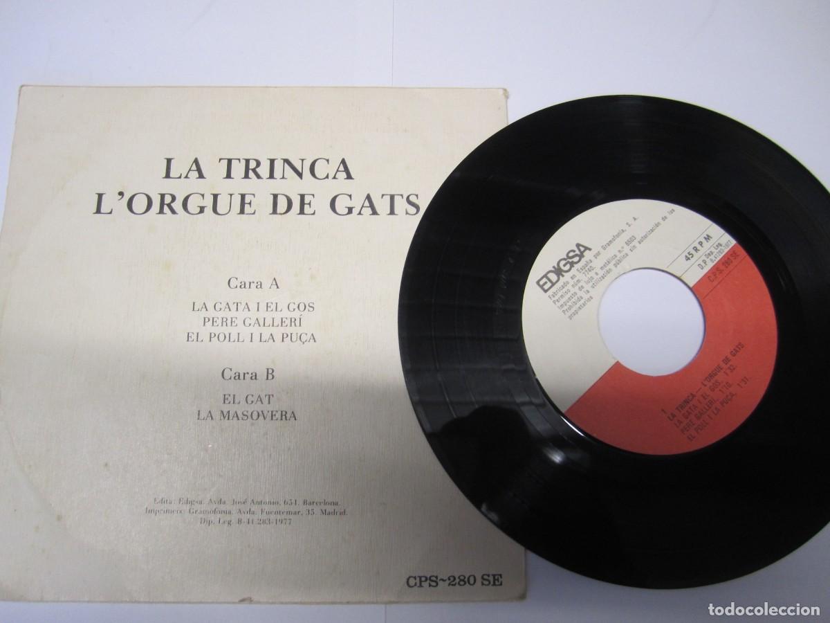Discos de vinilo: disco vinilo single la trinca lorgue de gats - Foto 2