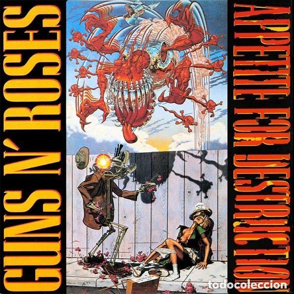 Discos de vinilo: GUNS N&acute; ROSES - APPETITE FOR DESTRUCTION ..LP DE GEFFEN RECORDS - NUEVO . VINILO AZUL TRANSPARENTE