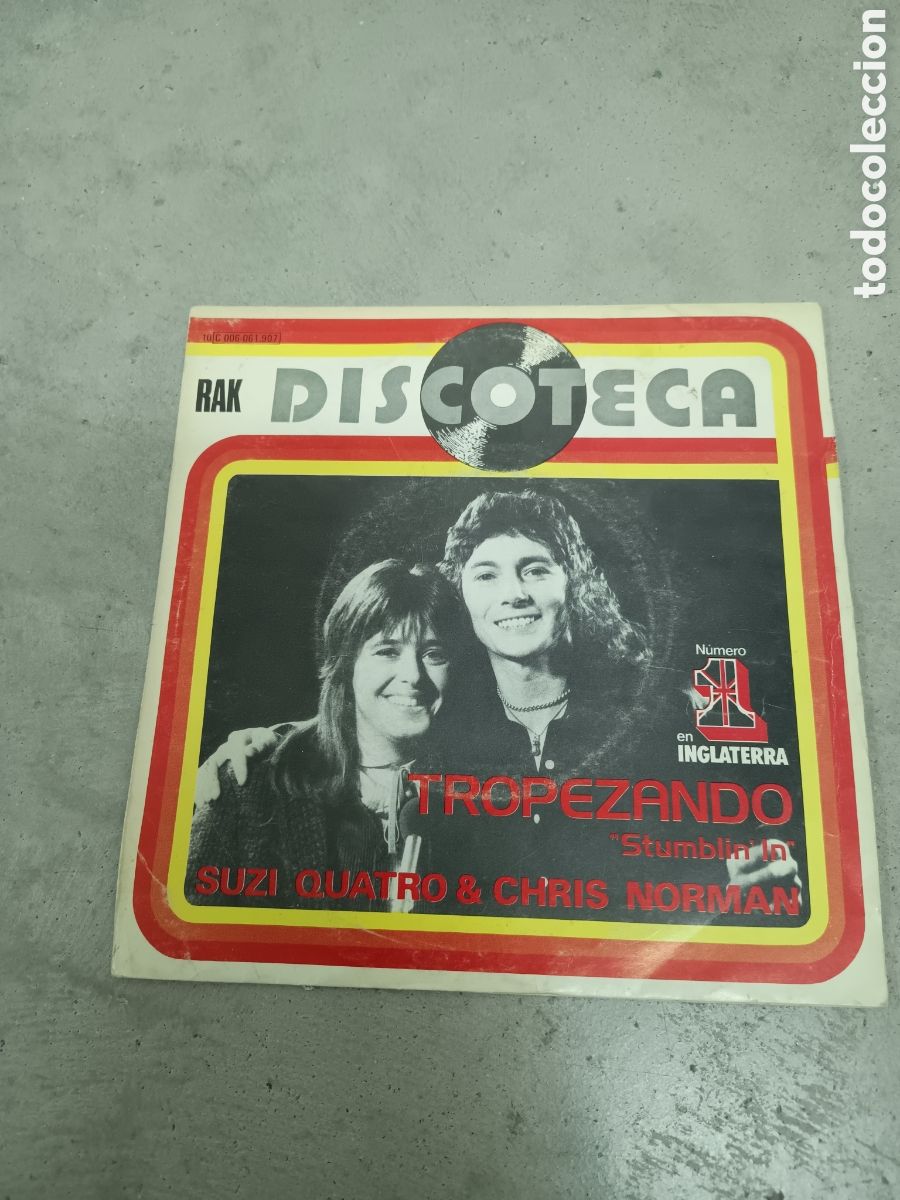 Discos de vinilo: SUZI QUATRO & CHRIS NORMAN - TROPEZANDO - SINGLE - RAK DISCOTECA - 1979