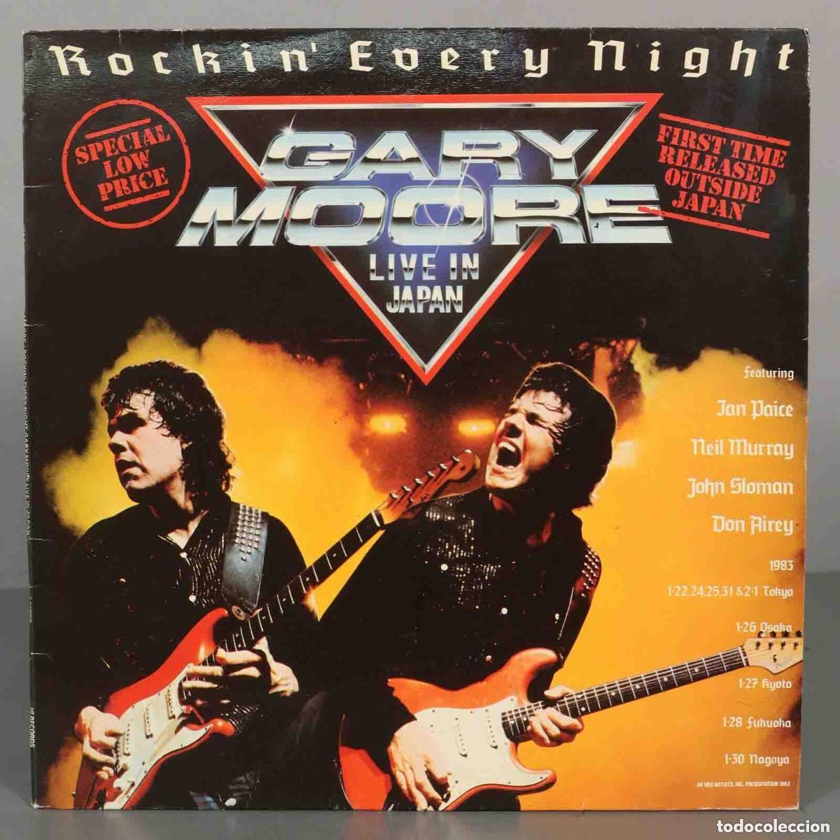 Discos de vinilo: GARY MOORE - ROKIN &acute; EVERY NIGHT - LIVE IN JAPAN ..LP DE EDICION ESPA&Ntilde;OLA .