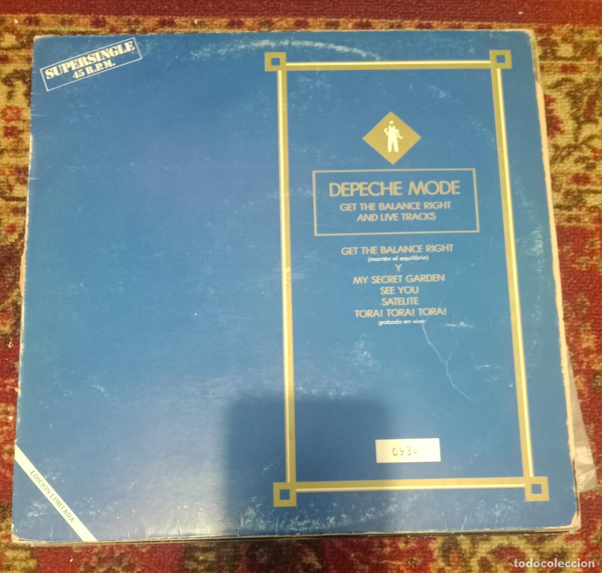 Discos de vinilo: Depeche Mode &ndash; Get The Balance Right And Live Tracks = Manten El Equilibrio Maxi