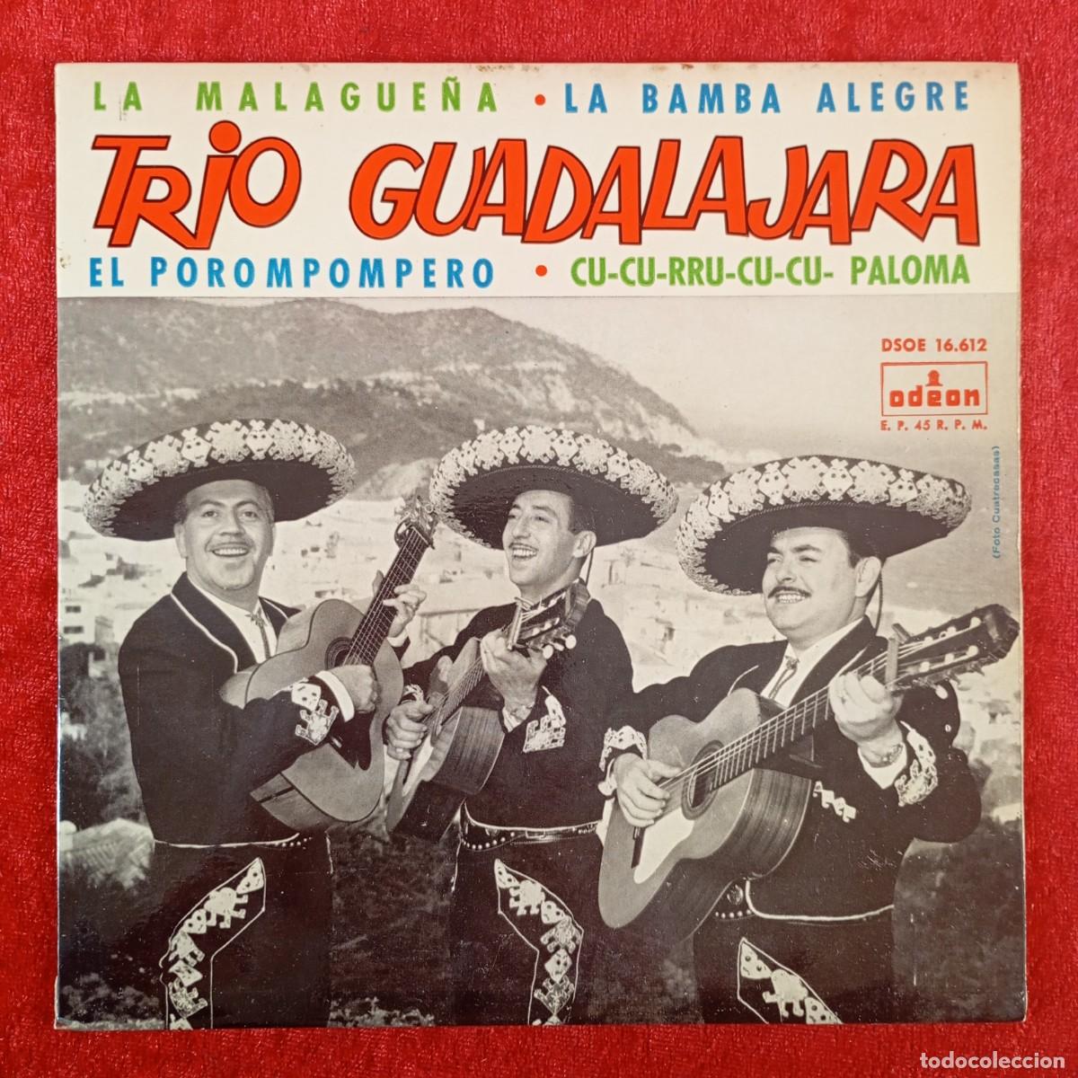 Discos de vinilo: TRIO GUADALAJARA - LA MALAGUE&Ntilde;A - LA BAMBA ALEGRE - DSOE 16.612 - SINGLE - DISCO VINILO / 4169