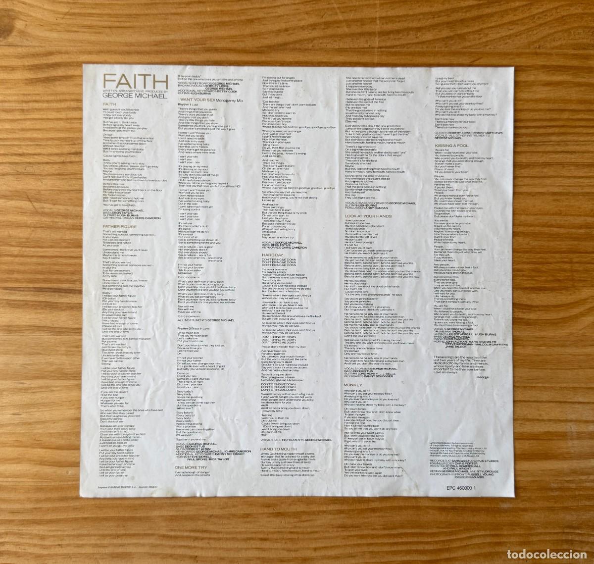 Discos de vinilo: George Michael - Faith. Spain 1987 - Foto 4