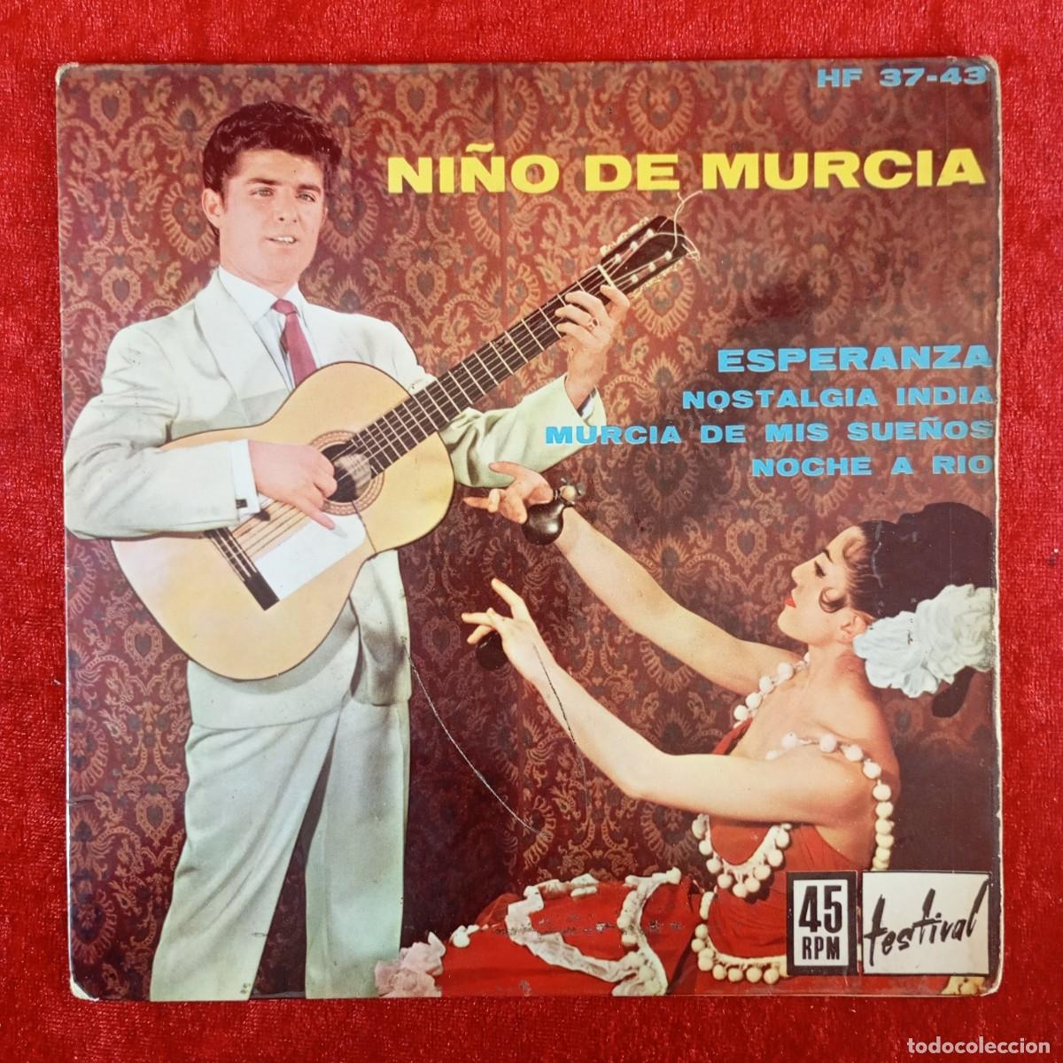 Discos de vinilo: NI&Ntilde;O DE MURCIA - ESPERANZA, NOSTALGIA INDIA - HF 37-43 - SINGLE - DISCO VINILO / 4177