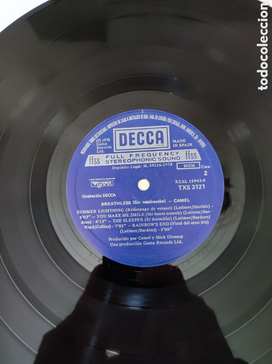 Discos de vinilo: CAMEL - BREATHLESS (1978) - Foto 6