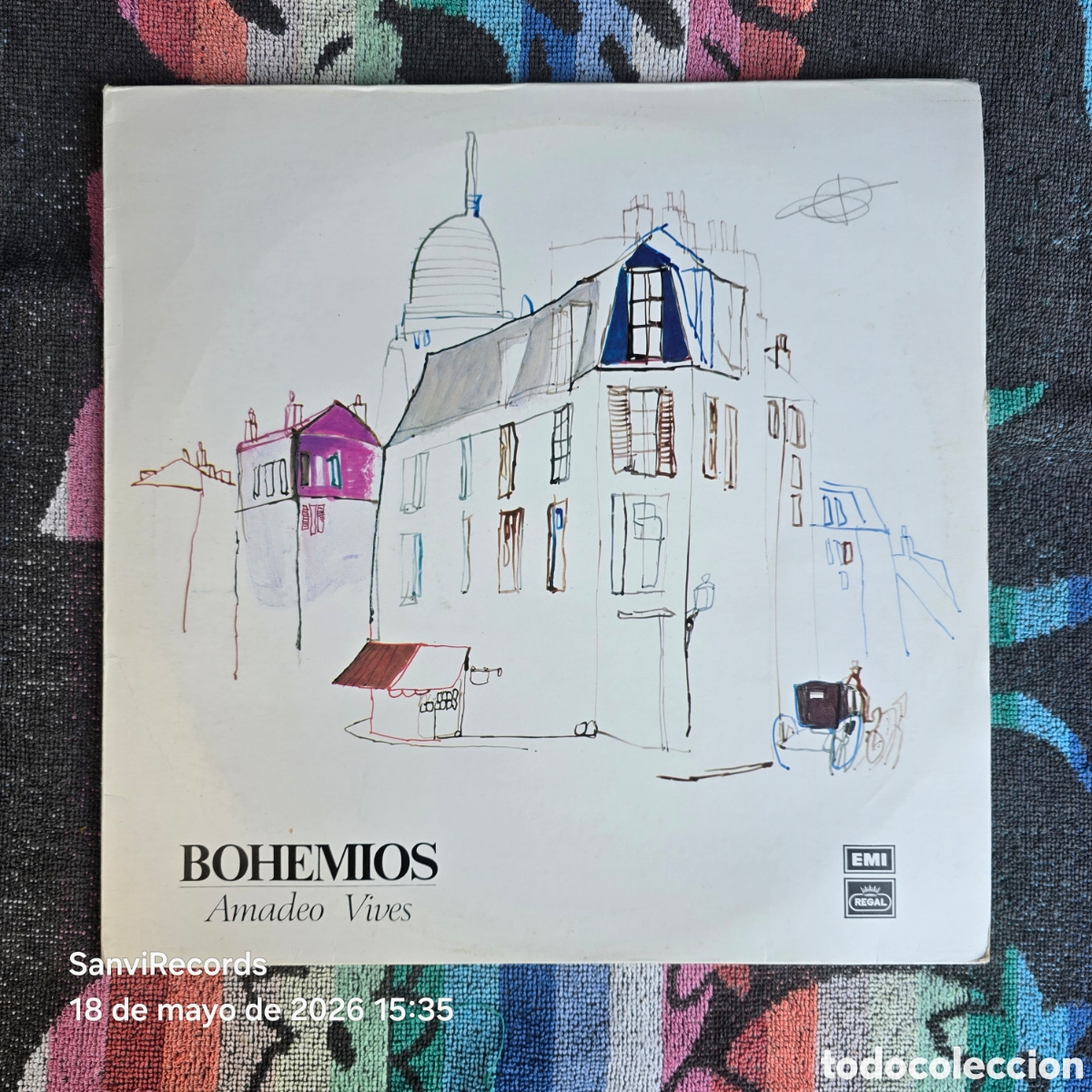 Discos de vinilo: [LP] AMADEO VIVES: BOHEMIOS (REGAL, EMI) (1981)
