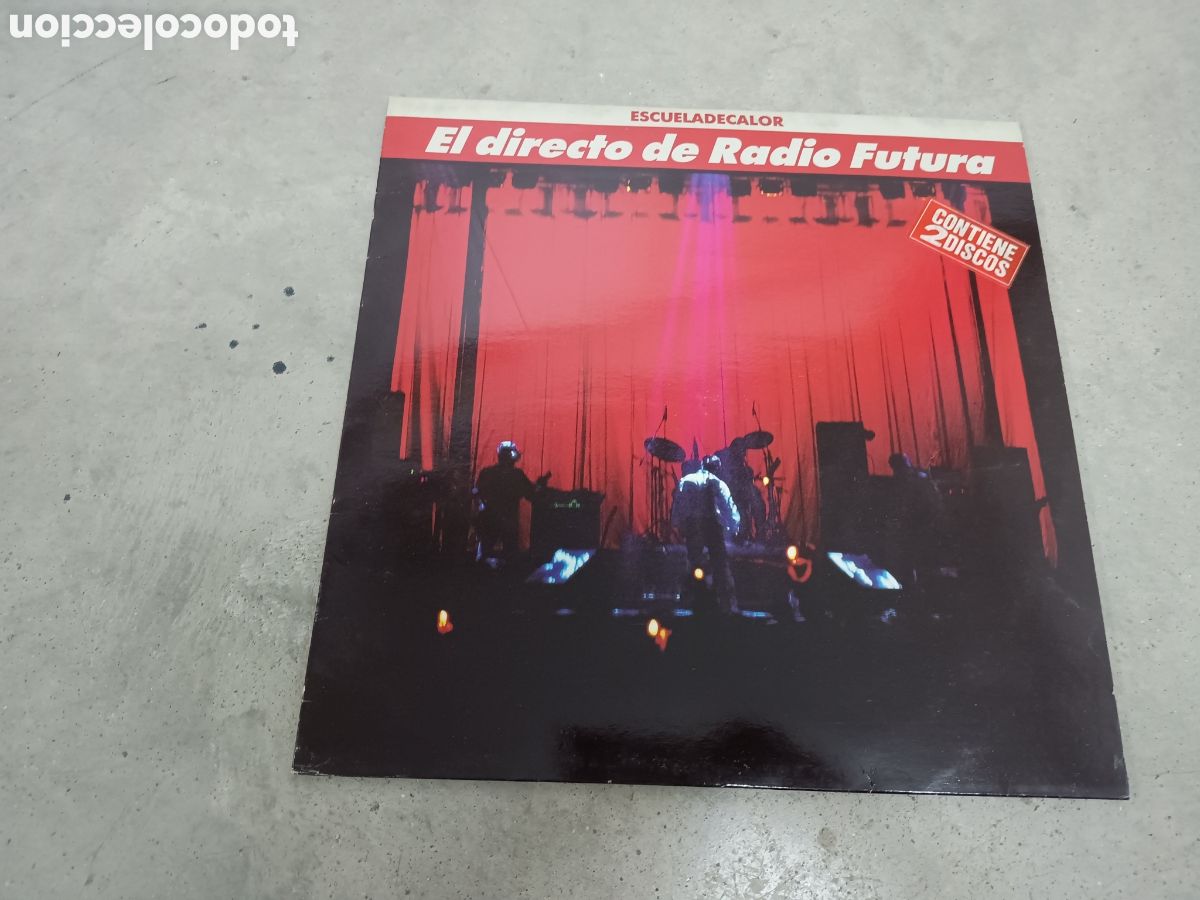 Discos de vinilo: DOBLE LP - EL DIRECTO DE RADIO FUTURA - ESCUELA DE CALOR - CONTIENE LOS ENCARTES - 1989