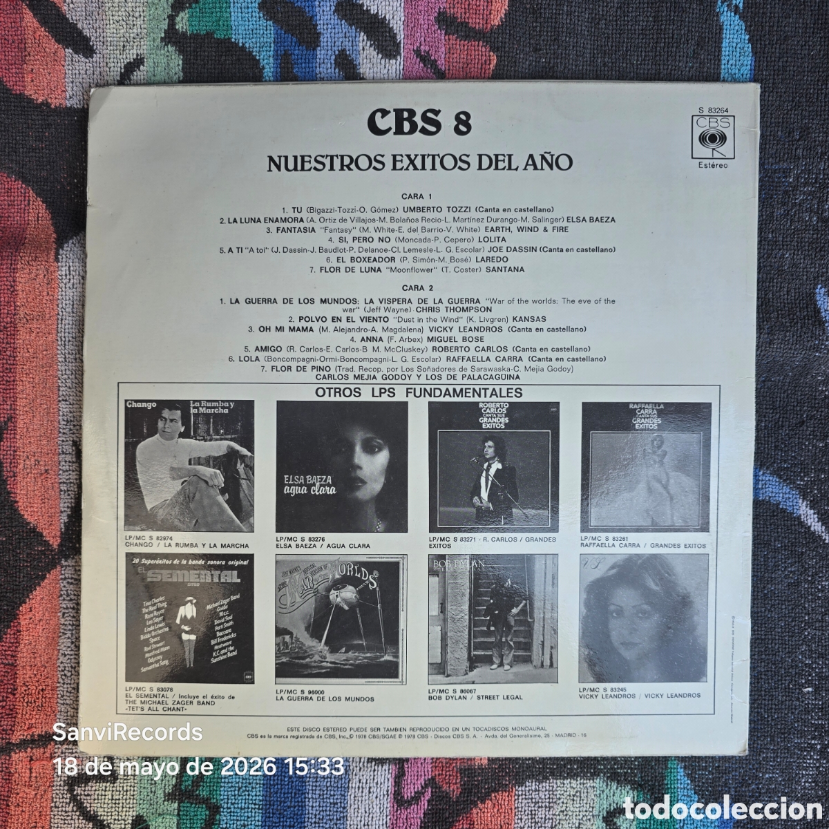 Discos de vinilo: [LP] CBS 8, NUESTROS &Eacute;XITOS DEL A&Ntilde;O (CBS) (1978) - Foto 4