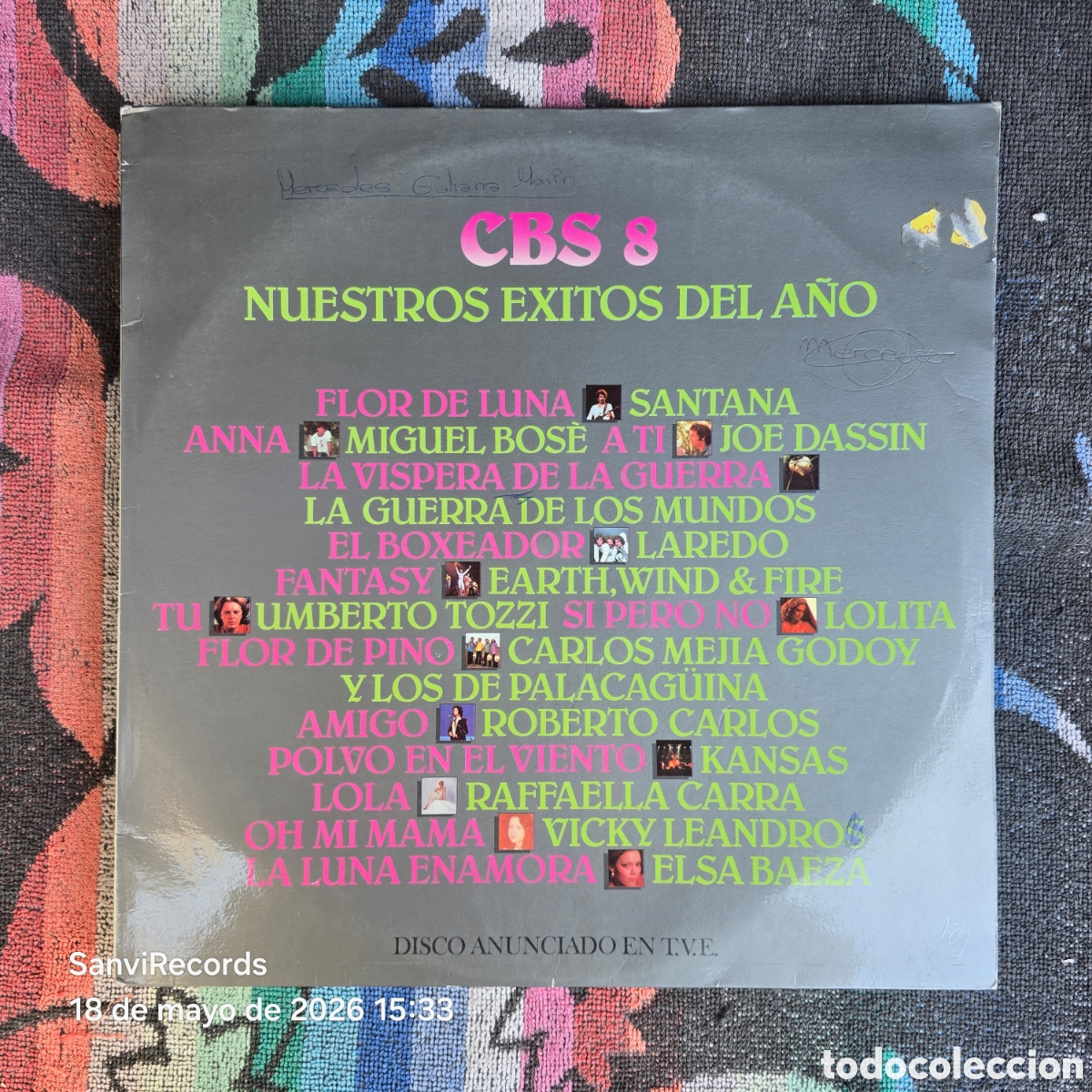 Discos de vinilo: [LP] CBS 8, NUESTROS &Eacute;XITOS DEL A&Ntilde;O (CBS) (1978)