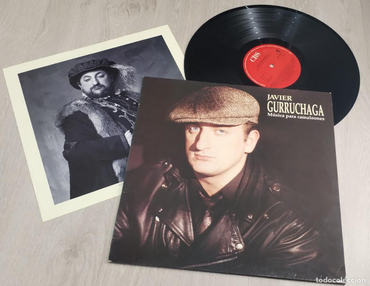 Discos de vinilo: JAVIER GURRUCHAGA - MUSICA PARA CAMALEONES ..LP DE CBS - CON ENCARTE - 1990 .