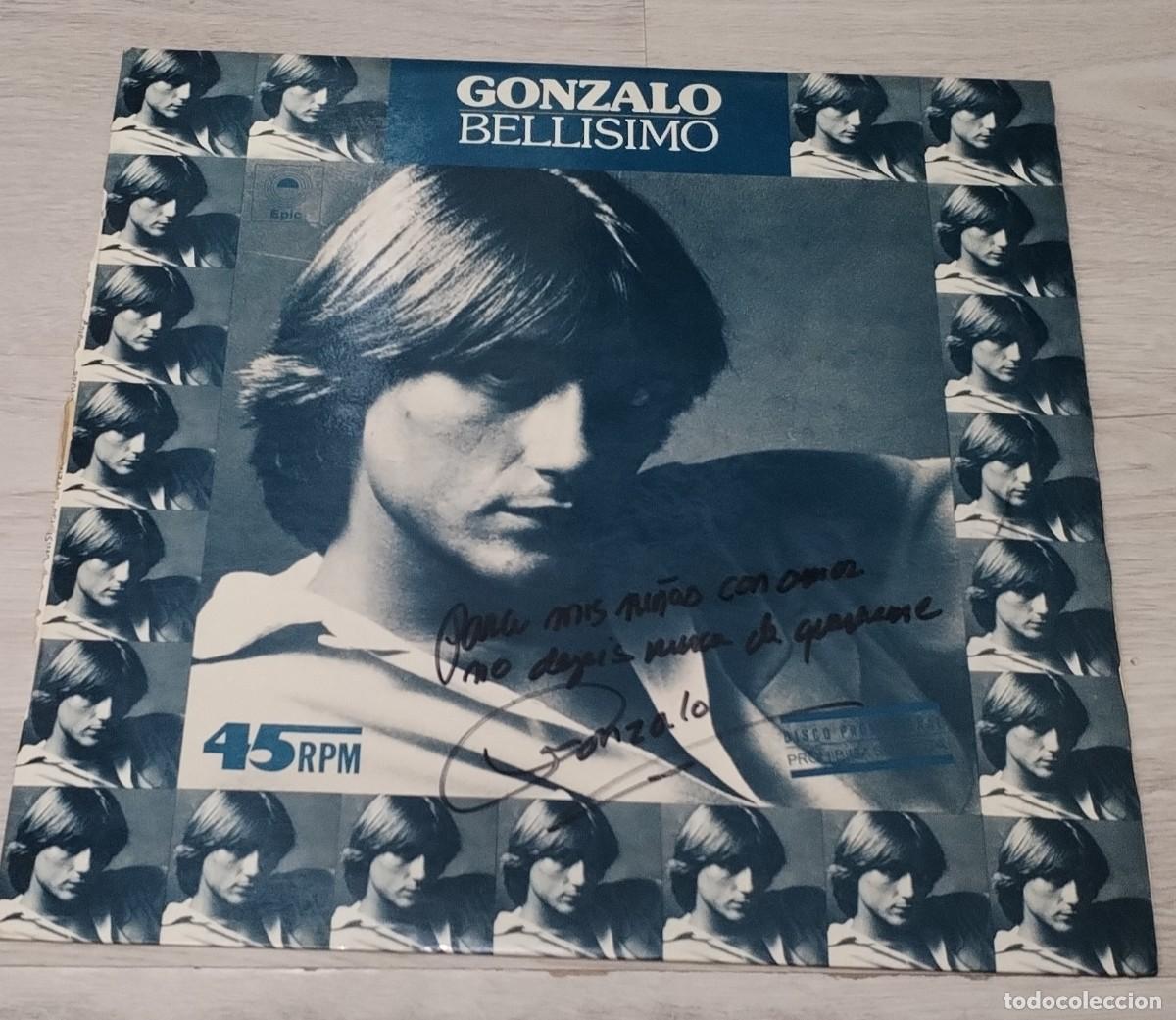 Vinyl records: GONZALO - BELLISIMO .. EDICION ESPECIAL PROMOCINAL EN MAXISINGLE DE 1977 CBS .. FIRMADO Y DEDICADO