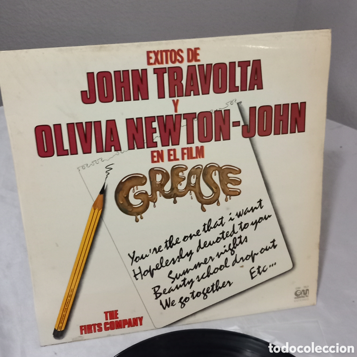 Discos de vinilo: P GREASE/EXITOS DE JOHN TRAVOLTA Y OLIVIA NEWTON JOHN EN EL FILM/1978 GM GRAMUSIC(VINILO COMO NUEVO)