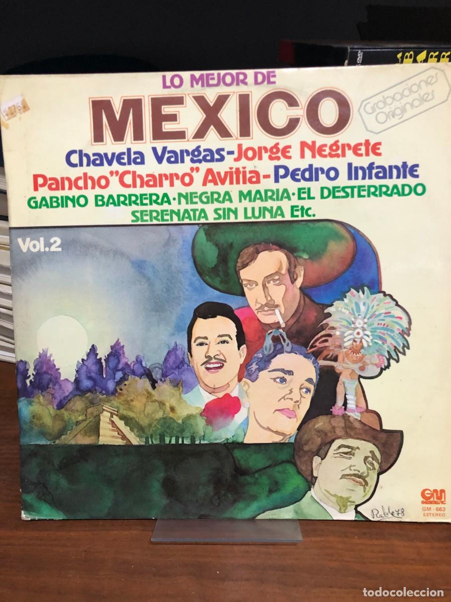 Discos de vinilo: Lo mejor de M&eacute;xico Vol. 2 Chavela Vargas, Jorge Negrete, Pancho &rdquo;Charro&rdquo; Avitia, Pedro Infante
