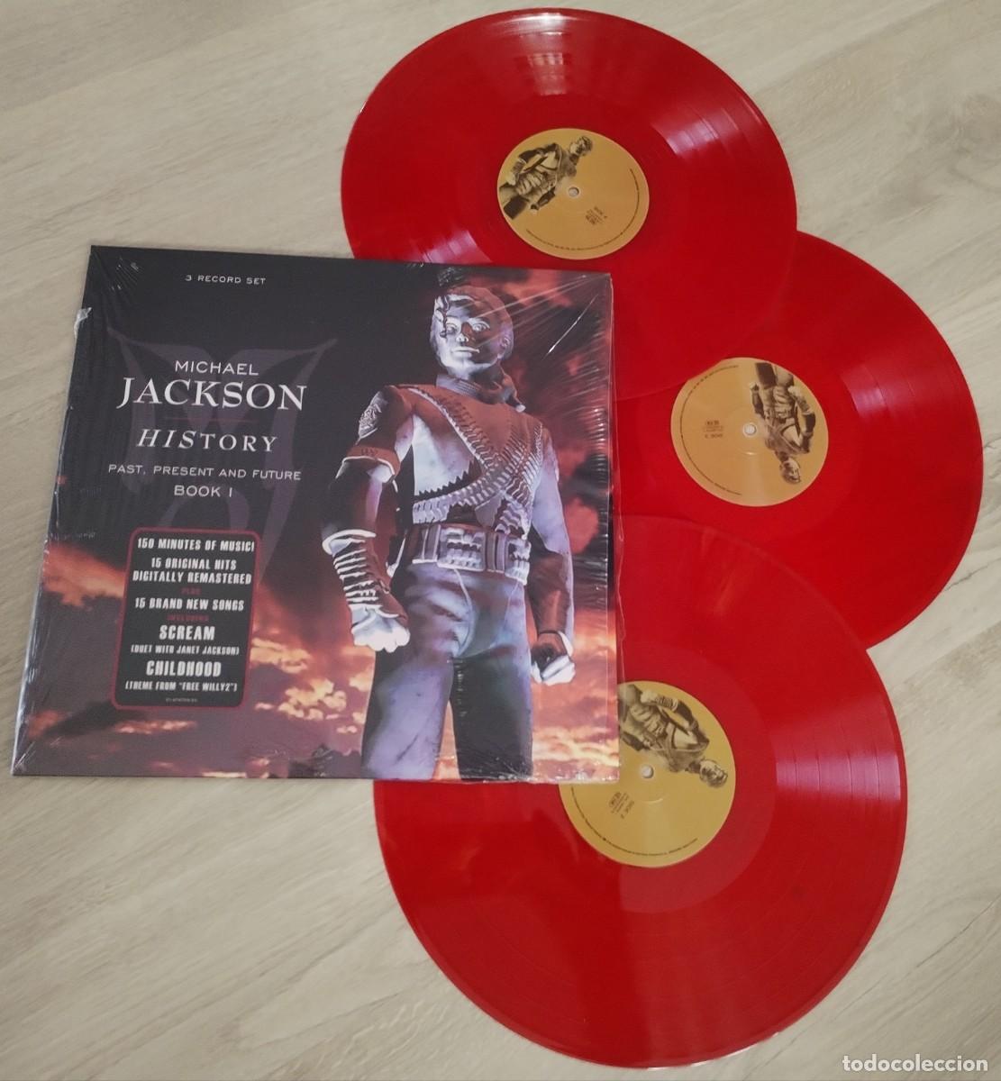 Discos de vinilo: MICHAEL JACKSON - HISTORY ..past, present and future BOOK I ..3 LP&acute;S - ED ESPECIAL DE COLOR