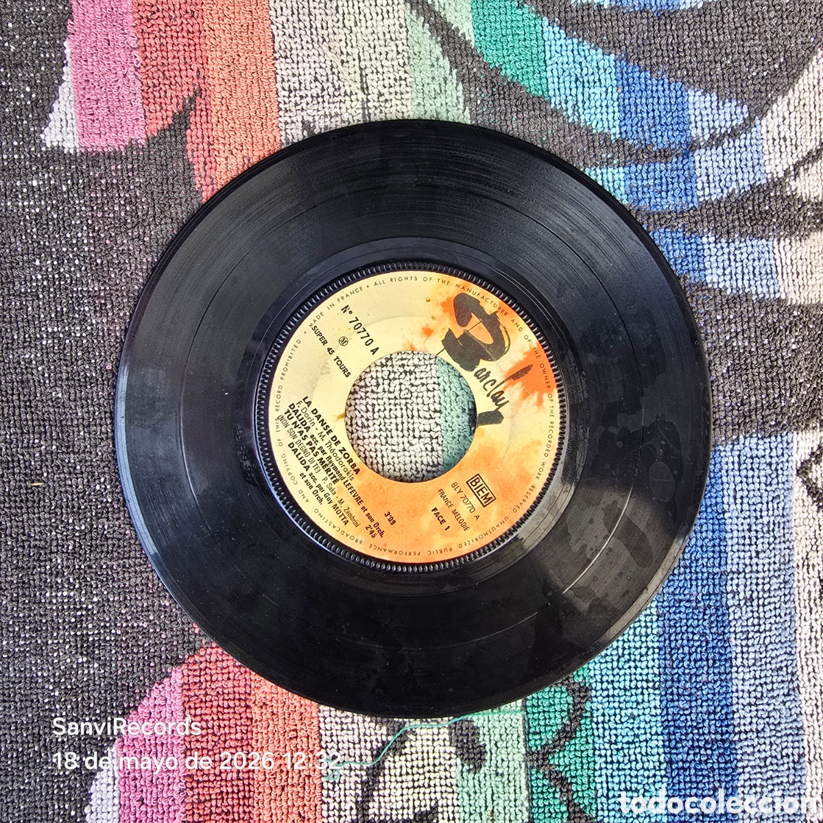 Discos de vinilo: [EP] DALIDA: LA DANSE DE ZORBA... (BARCLAY) (1965)