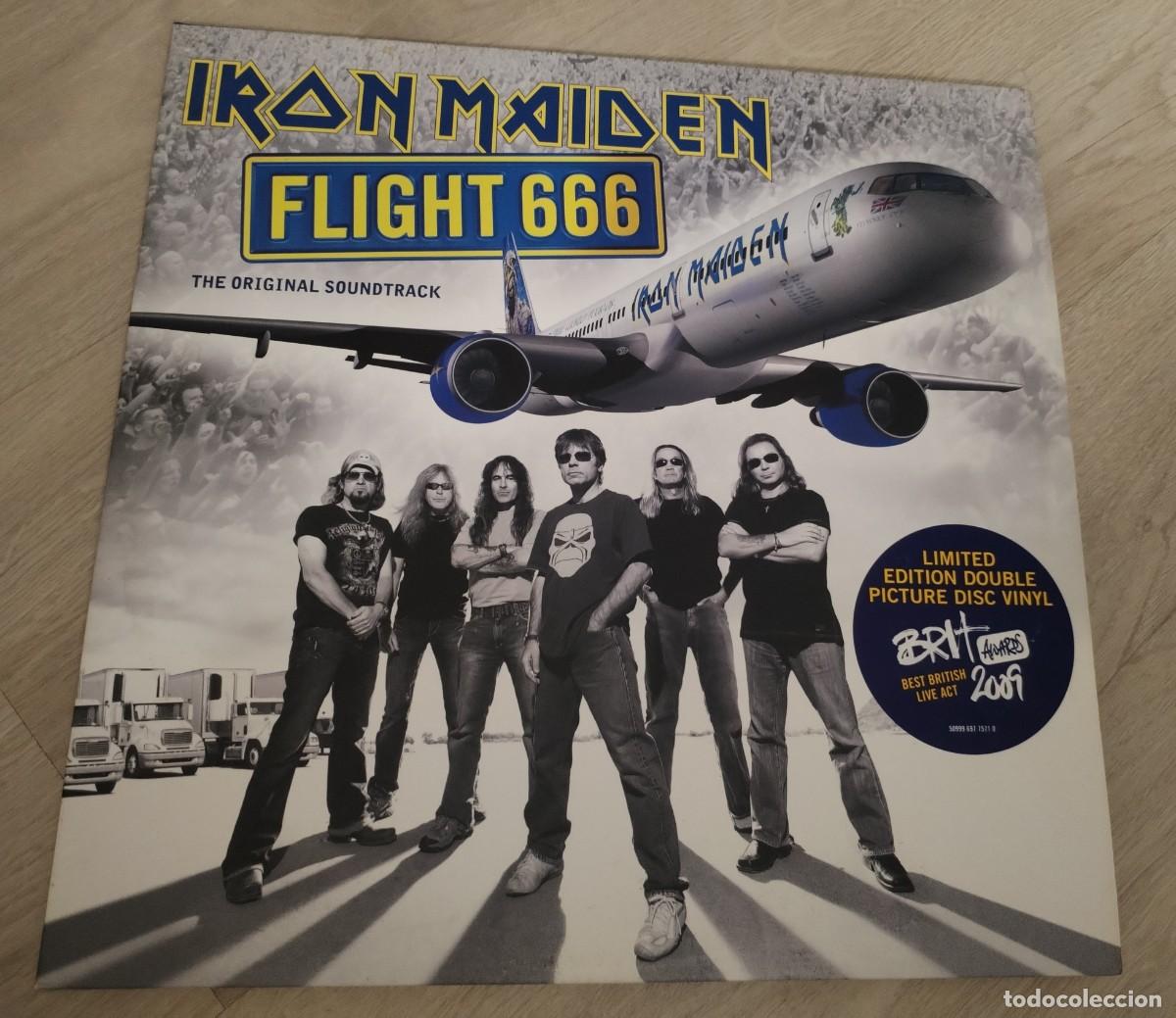Discos de vinilo: IRON MAIDEN - FLIGHT 666 - LIMITED EDICION DOBLE PICTURE DISC CON ENCARTES DE 2009 - NUEVO .