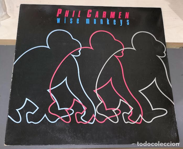 Discos de vinilo: Phil Carmen - Wise Monkeys - LP PDI ref. 30.980. Ed. espa&ntilde;ola 1986.