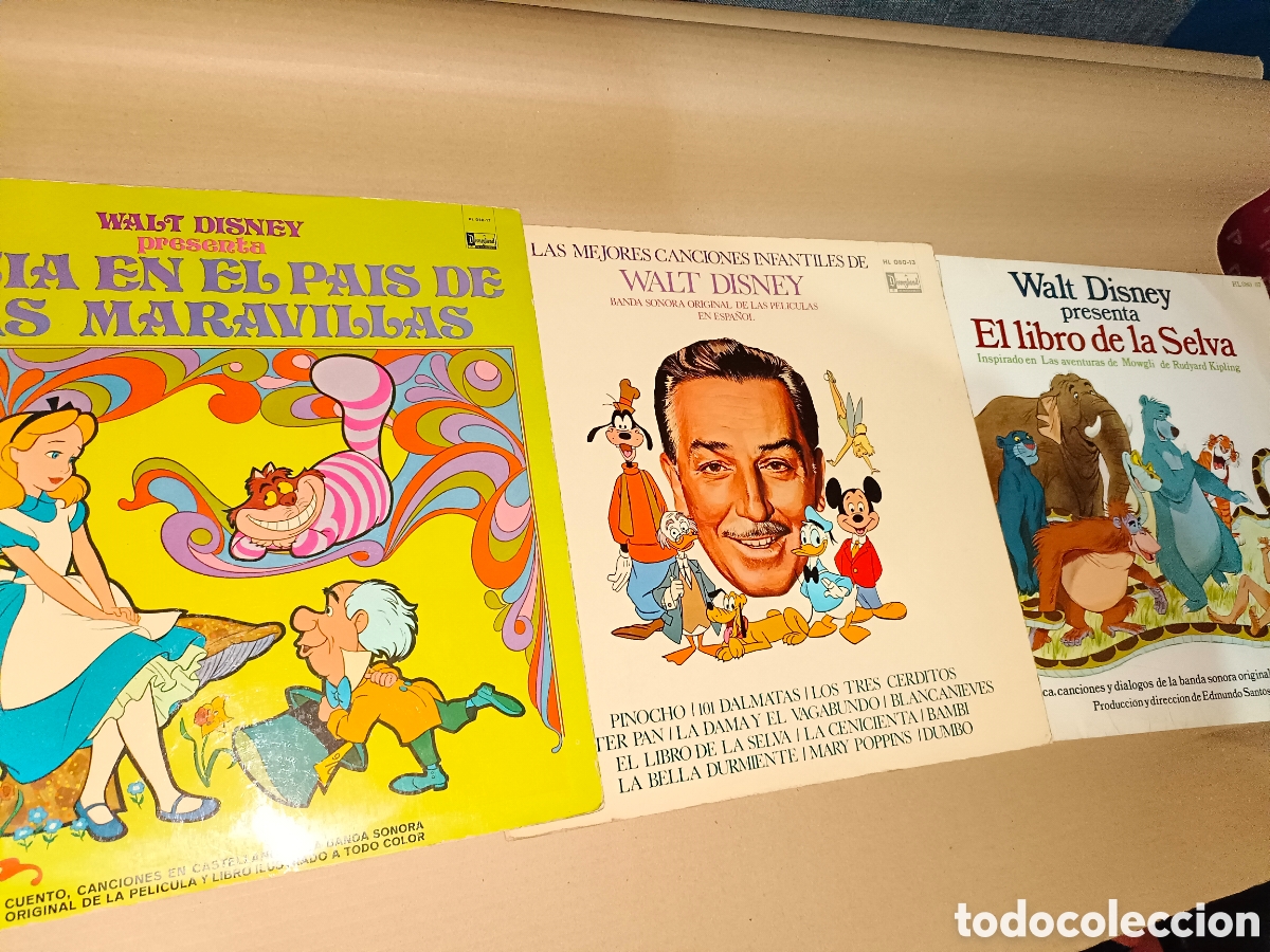 Discos de vinilo: LOTE 3 LP VINILO WALT DISNEY