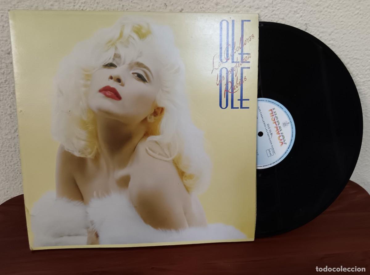 Discos de vinilo: LP OL&Eacute; OL&Eacute; LOS CABALLEROS LAS PREFIEREN RUBIAS HISPAVOX A&Ntilde;O 1987
