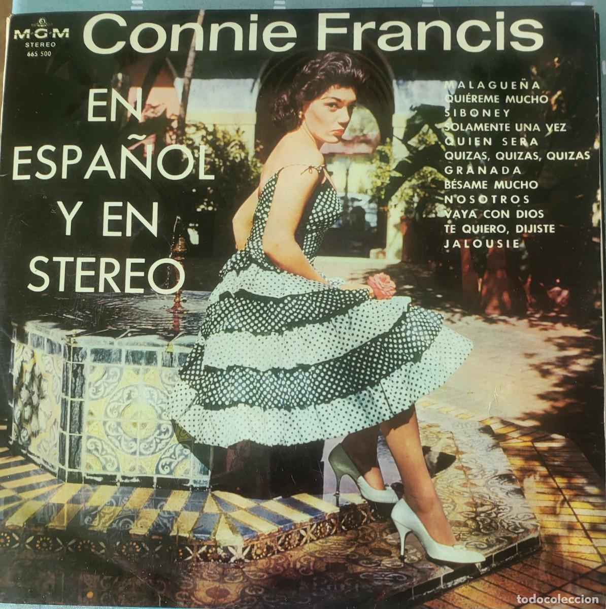 Discos de vinilo: Connie Francis canta en Espa&ntilde;ol Lp sello MGM editado Espa&ntilde;a a&ntilde;o 1965...