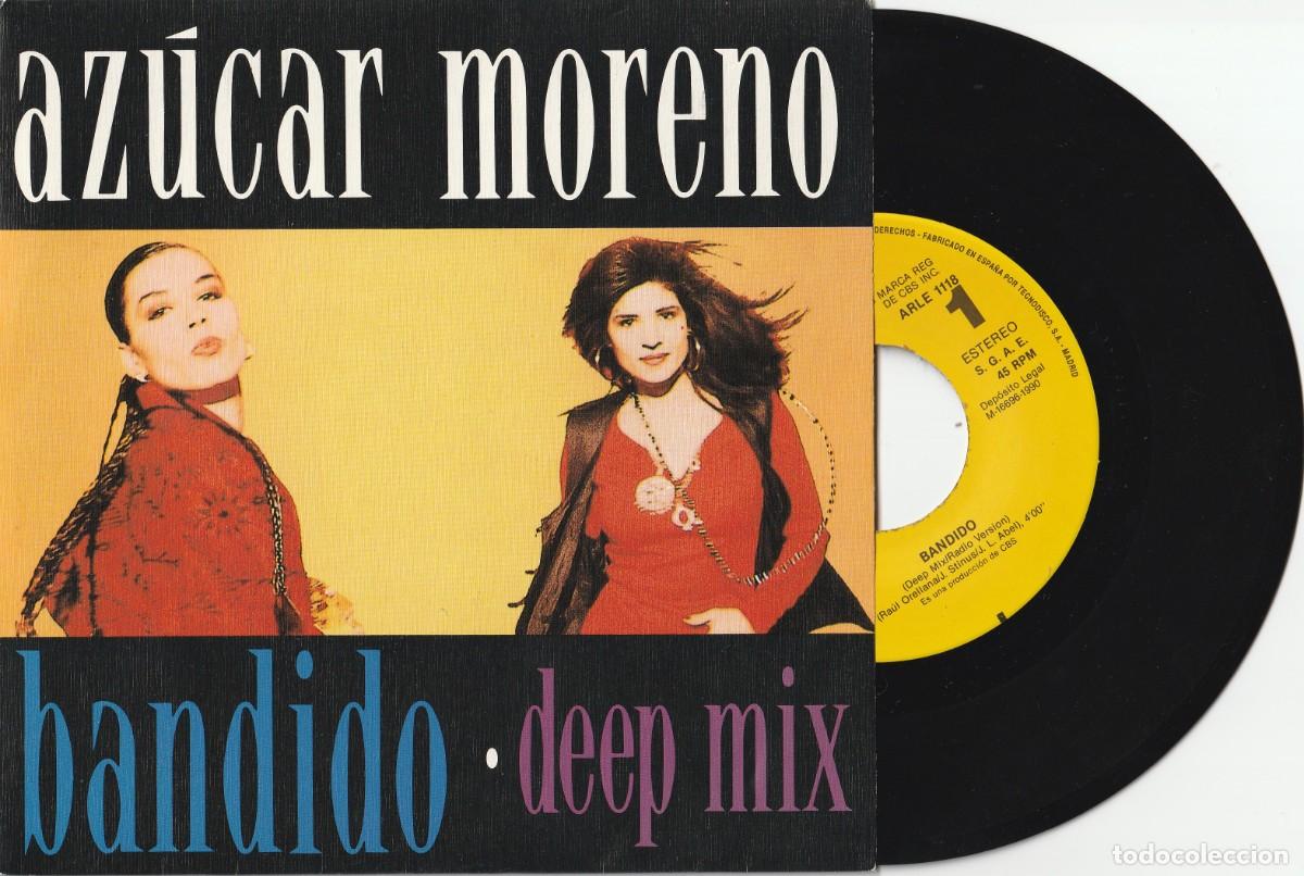 Discos de vinilo: AZUCAR MORENO - BANDIDO &middot; DEEP MIX (SINGLE PROMOCIONAL 1 TEMA CBS 1990) COMO NUEVO