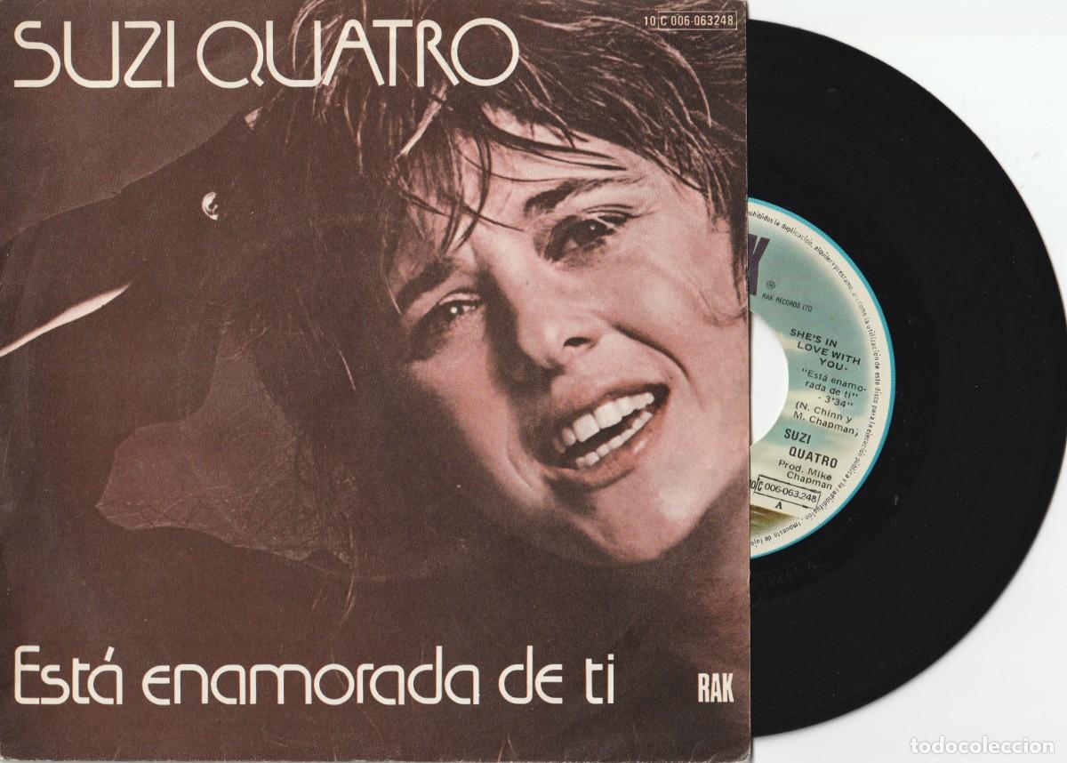 Discos de vinilo: SUZI QUATRO - EST&Aacute; ENAMORADA DE TI (SINGLE RAK 1979) VINILO EN MUY BUEN ESTADO